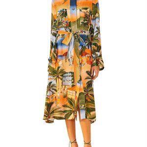 Farm Rio Carioca Midi Dress Size XXS *Missing Belt